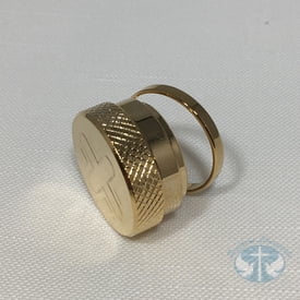 Single Oil Stock w/Ring- 24K Gold Plated