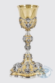 Chalices & Ciboria Baroque chalice ELC-628 with sterling silver cup