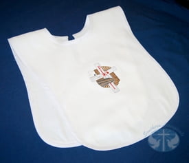 Embroidered Baptismal Bib - Full Coverage