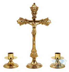 Altar Set with Candlesticks- 24k Gold Plated
