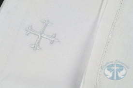 Cotton White Cross Altar Linens- Pack of 3