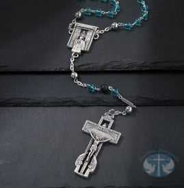 Holy Door Rosary in Antique Silver – Ghirelli® Jubilee Edition with 16 Panel Meditations