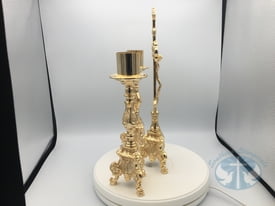 Small Altar Set with tall candlesticks- 24k Gold Plated