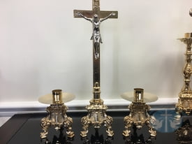 Large Rococo Altar Set- 21 inch crucifix