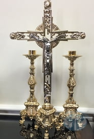 Large Rococo Altar Set- 25 inch Crucifix