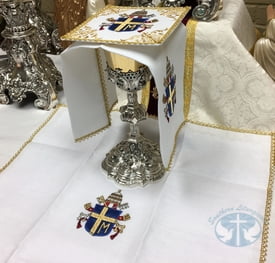 St. Pope John Paul II Altar Linen Set - 100% Italian Linen