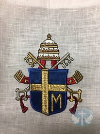 St. Pope John Paul II Amice - Fine Italian Linen