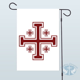 Jerusalem Cross Garden Flag