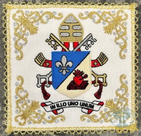 Pope Leo XIV Embroidered Altar Linen Set