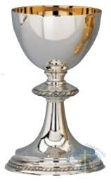Artistic Silver Chalice and Paten 1862 by Molina