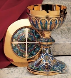 &quot;The Romanesque&quot; Chalice and Paten by Molina - Item 2312