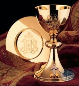 &quot;The Piety&quot; Chalice and Paten by Molina - Item 2374
