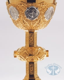 Stations of the Cross Chalice and Paten by Molina - Item 2465