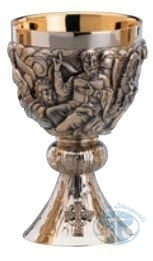 &quot;The Evangelists&quot; Chalice and Paten by Molina - Item 2550