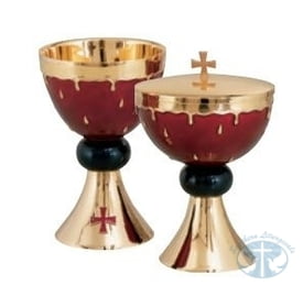 &quot;Drops of Blood&quot; Chalice and Paten - Item 2818 by Molina