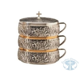 Metalware Artistic Silver Stacking Ciboria 4012 by Molina