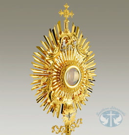 Baroque Style Monstrance DJR-7466 - Gold Plated