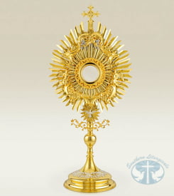 Baroque Style Monstrance DJR-7466 - Gold Plated