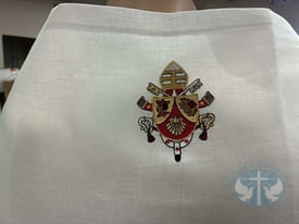 Pope Benedict XVI Italian Linen Embroidered Amice