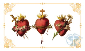 Three Holy Hearts Flag