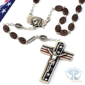 USA Rosary (Antique Silver)