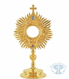 Baroque Style Monstrance DJR-7464 - Gold Plated