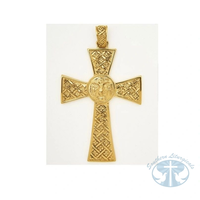 Large Saint Benedict Pectoral Cross with Colored Enamel - Trinity Church  Supply