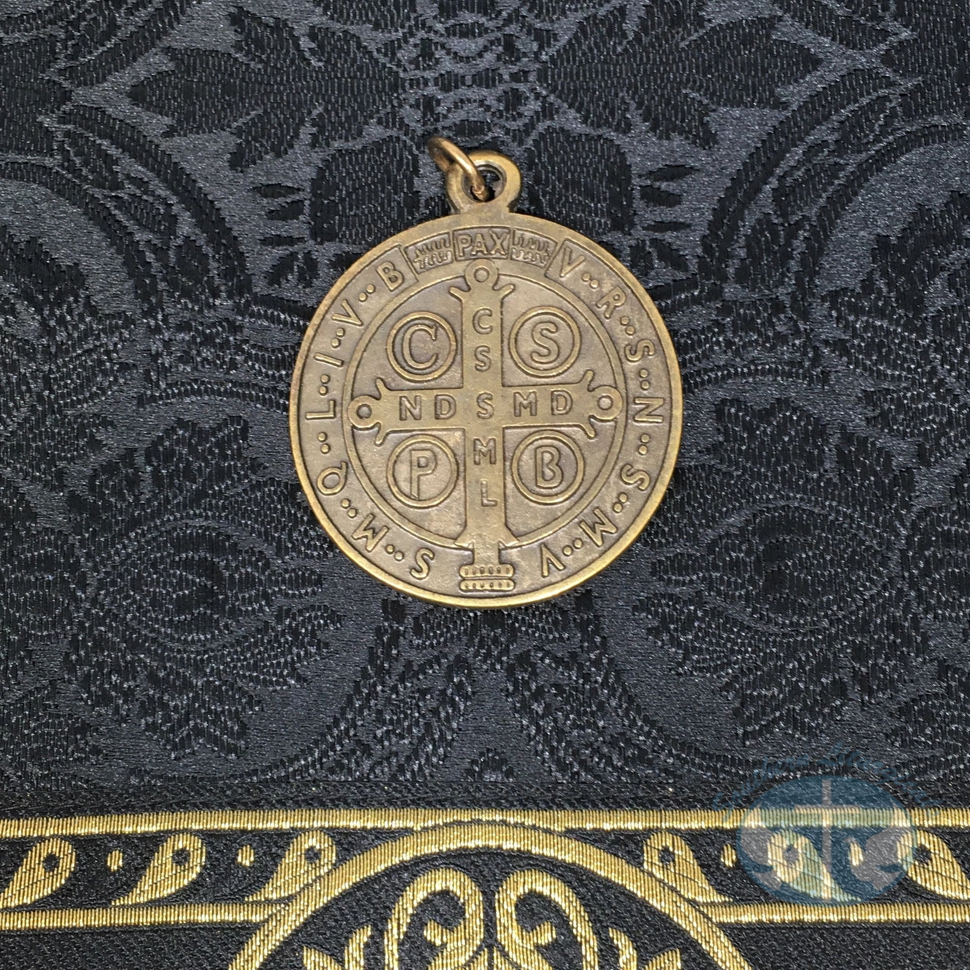 Vatican Imports Large Saint Benedict Medal - 2 Diameter (Antique Bronze)