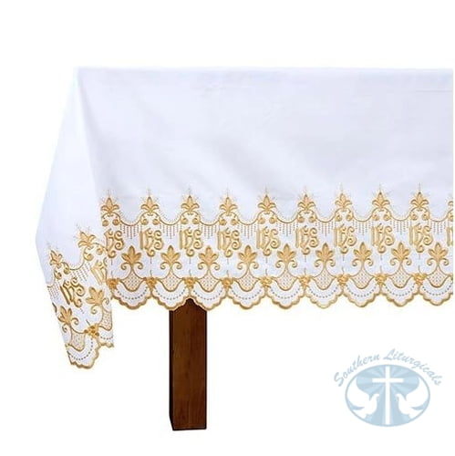 IHS Altar Frontal with Gold Trim