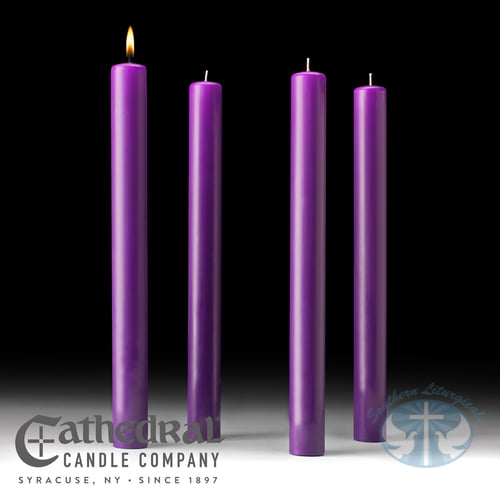Advent Altar Candle Set 1 1/2" X 16" - 51% Beeswax (APE)