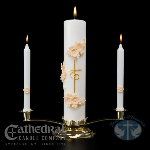 Holy Matrimony Candle Set - Gold and Cream
