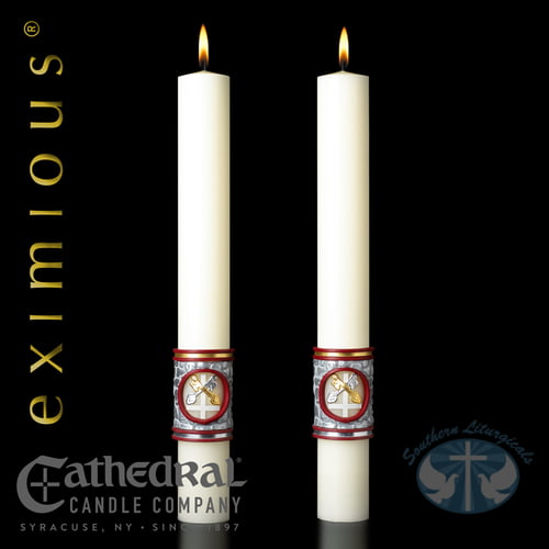 Upon This Rock Complementing Candles- Pair