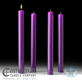 Advent Candles Advent Altar Candle Set 1 1/2" X 16" - 51% Beeswax (APE)