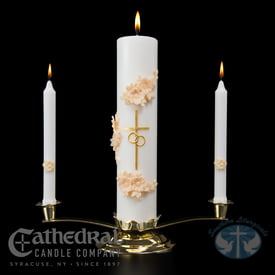 Holy Matrimony Candle Set - Gold and Cream