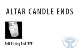 Altar Candle 1 1/4&quot; X 9&quot; - Beeswax (SFE)