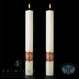 Christ Our Light Complementing Candles- Pair