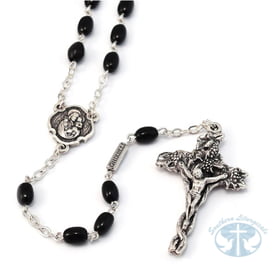 St. Joseph Black and Silver Rosary