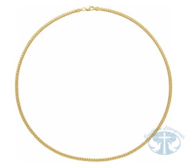 14K Yellow Gold 3.3 mm Cuban Link Curb Chain