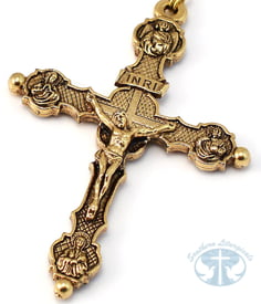 St. Francis and St. Clare of Assisi Gold Rosary