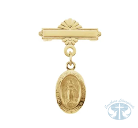 Miraculous Medal Baptismal Pin Style 2