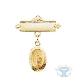 Miraculous Medal Baptismal Pin Style 1