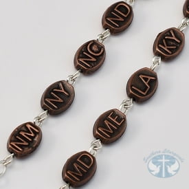 USA Rosary (Antique Silver)