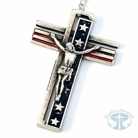 USA Rosary (Antique Silver)