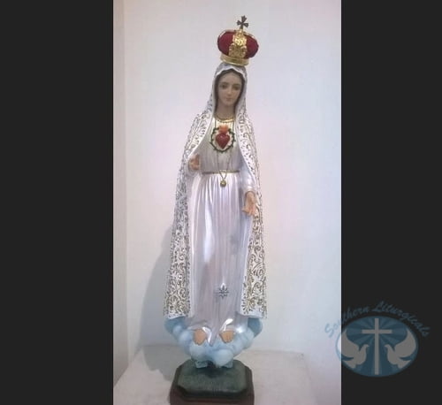 Our Lady of Fatima Heart Statue 24 inch