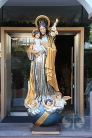 Single Figure with Child - Hand Carved Statue