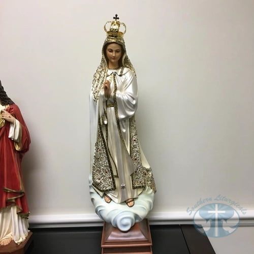 Our Lady of Fatima 35 inch indoor statue (Fancy Finish)