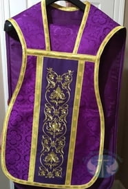 Roman Fiddleback Chasuble - Purple