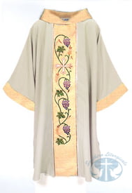 Vine and Grapes Chasuble- Hand Embroidered