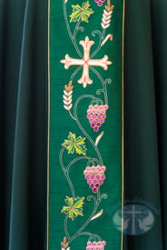 Vine and Grapes Chasuble- Hand Embroidered