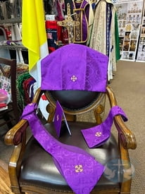 Roman Fiddleback Chasuble - Purple